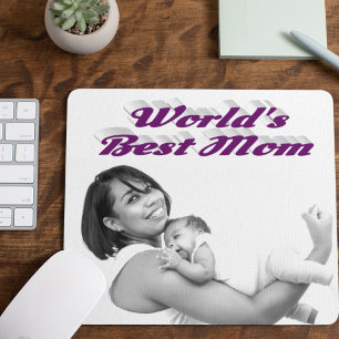 Best Mum purple photo  Mouse Pad