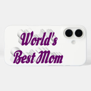 Best Mum purple text iPhone 16 Case