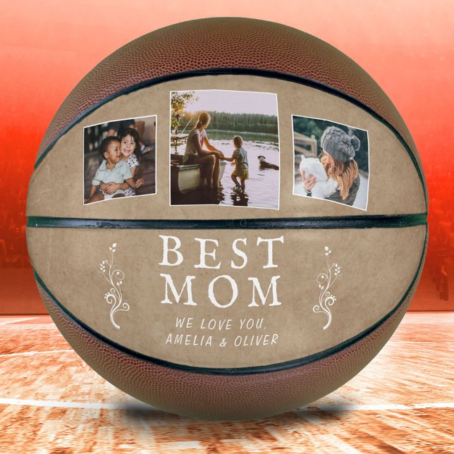Best Mum Rustic Foliage 3 Custom Photos Mother Basketball (Creator Uploaded)