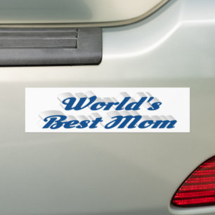 Best Mum sea blue text Bumper Sticker