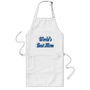 Best Mum sea blue text Long Apron