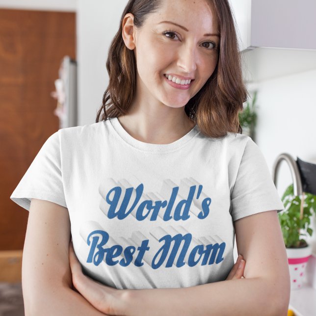 Best Mum sea blue text T-Shirt (Creator Uploaded)