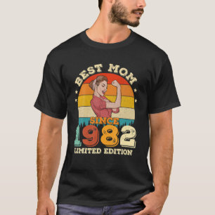 Best Mum Since 1982 Son Daughter Matching Bday Mot T-Shirt