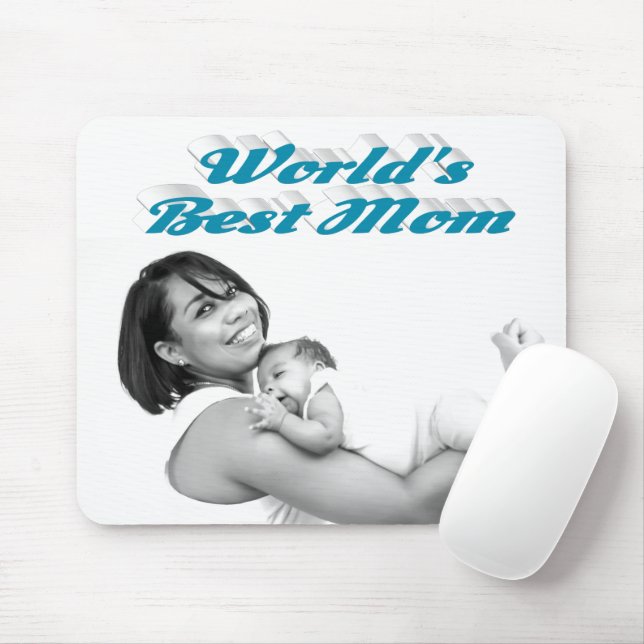 Best Mum sky blue photo  Mouse Pad (With Mouse)