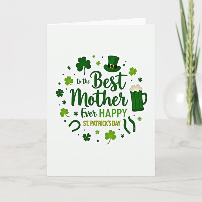 Best Mum St Patricks Day Card (Front)