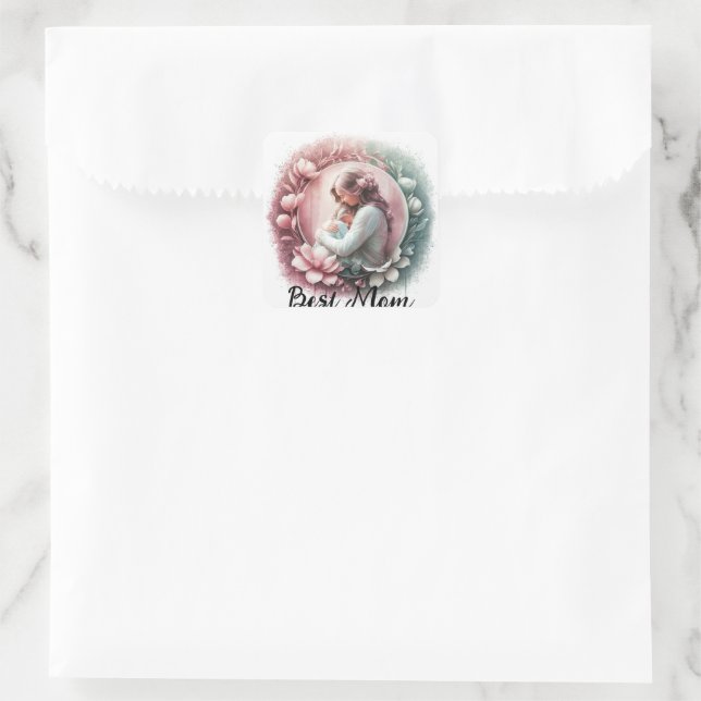 Best Mum stickers in Soft Pastel colours (Bag)
