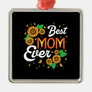 Best Mum Sunflower Ever Metal Tree Decoration