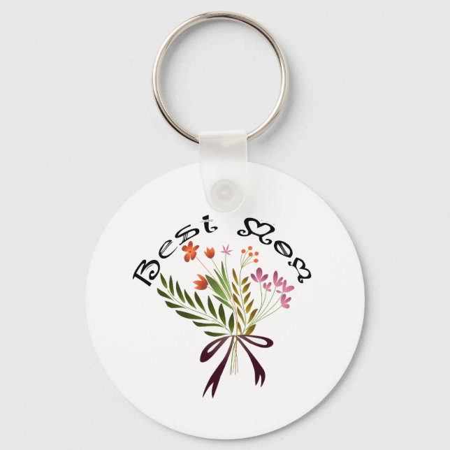 Best mum T-Shirt Key Ring (Front)