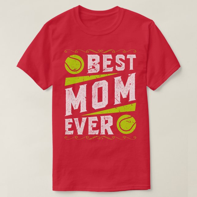 Best Mum Tennis T-Shirt (Design Front)