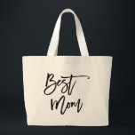 Best Mum Trendy Lettering Large Tote Bag<br><div class="desc">Visit the shop to see more</div>