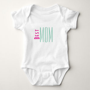 Best Mum Typography Baby Bodysuit 