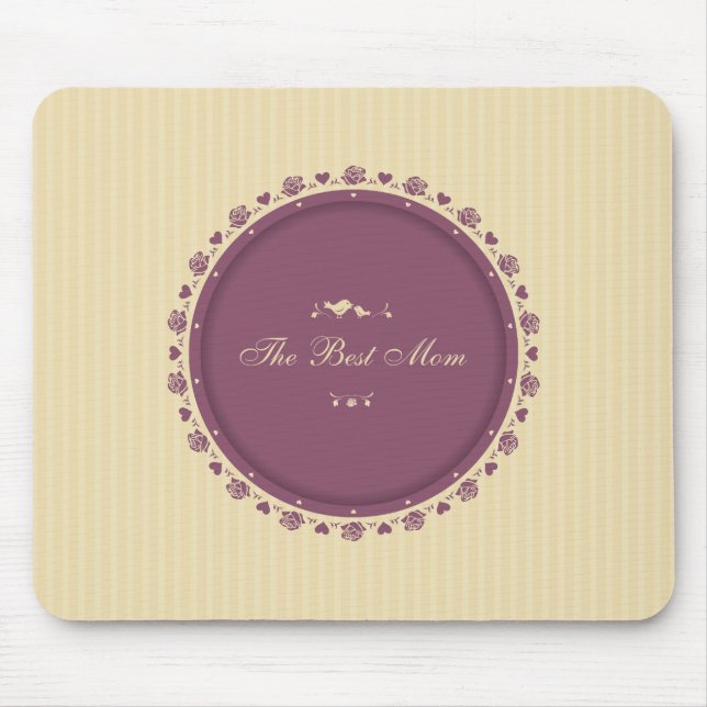 Best Mum Vintage Mother's Day | Mouse Pad (Front)