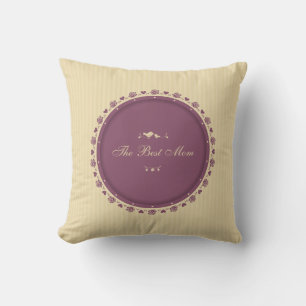 Best Mum Vintage Mother's Day   Throw Pillow