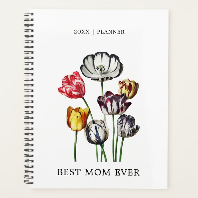 Best Mum Vintage Tulip  Planner (Front)