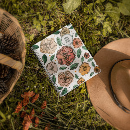 Best mum vintage watercolor and ink flowers notebook