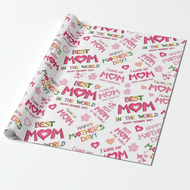 Best Mum Wrapping Paper (Unrolled)