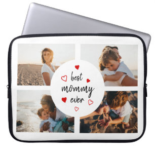 Best Mummy Ever 4 Photo Collage Mother's Day Gift Laptop Sleeve