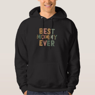 Best Mummy Ever For Auntie Leopard Vintage Mothers Hoodie