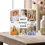 Best Mummy Ever - Mother's Day Photo Collage Plaque<br><div class="desc">Celebrate your mummy with the "Best Mummy Ever" Mother's Day Photo Collage Plaque. This personalised plaque features a beautifully arranged collage of cherished photos, capturing special moments and memories. The heartfelt message "Best Mummy Ever" adds a loving touch. Crafted from high-quality materials with a sleek finish, it's perfect for displaying...</div>