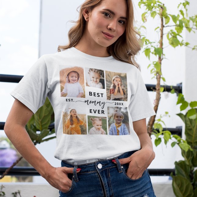 Best Mummy Ever - Mother's Day Photo Collage T-Shirt (Creator Uploaded)