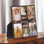 Best Mummy Ever - Mother's Day Wood Photo Collage Plaque<br><div class="desc">Celebrate your mummy with the "Best Mummy Ever" Mother's Day Photo Collage Plaque. This personalised plaque features a beautifully arranged collage of cherished photos, capturing special moments and memories. The heartfelt message "Best Mummy Ever" adds a loving touch. Crafted from high-quality materials with a sleek finish, it's perfect for displaying...</div>