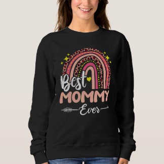 Best Mummy Ever Rainbow Leopard Plaid Mother's Day Sweatshirt