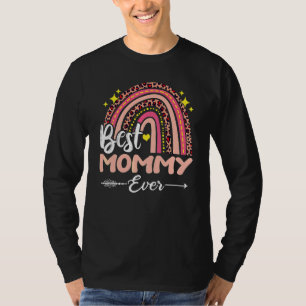 Best Mummy Ever Rainbow Leopard Plaid Mother's Day T-Shirt