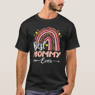Best Mummy Ever Rainbow Leopard Plaid Mother's Day T-Shirt