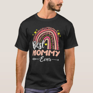 Best Mummy Ever Rainbow Leopard Plaid Mother's Day T-Shirt