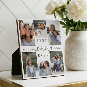 Best Mummy Ever Script 6 Photo Collage Keepsake Plaque