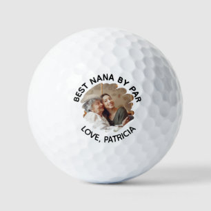 Best Nana by Par with Custom Photo & Text Golf Balls