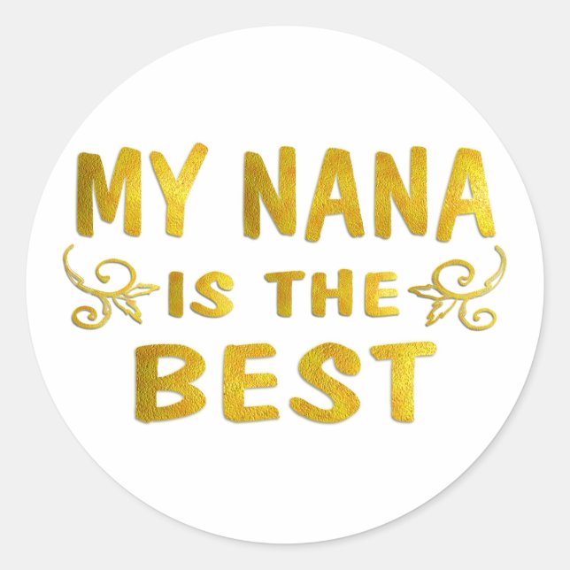 Best Nana Classic Round Sticker (Front)
