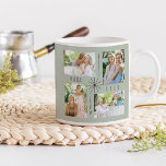 Best Nana Ever 4 or 8 Photo Collage Green Mug<br><div class="desc">Best Grammie Ever Mug customised with the year and either 4 or 8 of your favourite photos. You can also edit "NANA" if you want to put gran, abuela or grandma for example. The design is printed on both sides of the mug and you can either put the same 4...</div>