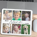 Best Nana Ever Calligraphy 6 Photo Collage Mouse Pad<br><div class="desc">This simple mouse pad offers 6 photos for you to add your favourite pictures of grandchildren. Modern handwriting style calligraphy reads: "Best Nana Ever".</div>