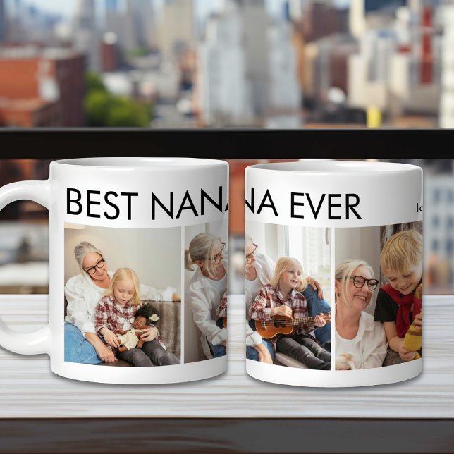 Best Nana Ever Custom Personalised Family Photo Coffee Mug (Creator Uploaded)