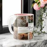 Best Nana Ever | Elegant Script 8 Photo Collage Two-Tone Coffee Mug<br><div class="desc">Send a beautiful personalized gift to your nana that she'll cherish. Special personalized family photo collage to display your special family photos and memories. Our design features a simple 8 photo collage grid design with "Best Nana Ever" designed in a beautiful handwritten black script style & serif text pairing. Customize...</div>