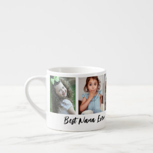 Best Nana Ever Grandchildren 5 Photo Collage   Espresso Cup