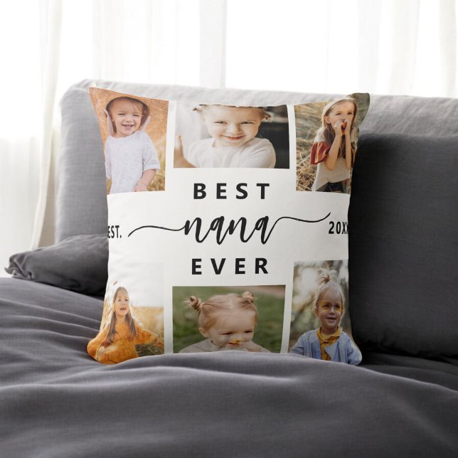 Best NaNa Ever - Grandchildren Photo Collage Cushion (Creator Uploaded)