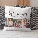 Best NaNa Ever - Grandchildren Photo Collage Cushion<br><div class="desc">Celebrate your NaNa with the Best NaNa Ever Grandchildren Photo Collage Throw Pillow. This personalised keepsake features a beautifully arranged collage of cherished photos, capturing special moments with her grandchildren. Crafted from high-quality materials, it adds a stylish and sentimental touch to any space, perfect for displaying on a bed or...</div>
