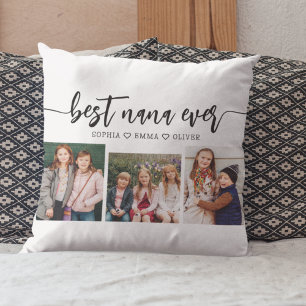 Best NaNa Ever - Grandchildren Photo Collage Cushion