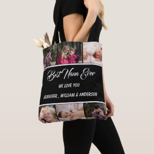 Best Nana Ever Grandchildren Photo Collage Names T Tote Bag