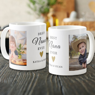 Best Nana Ever Grandkids 2 Photo Keepsake Coffee Mug