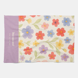 Best Nana Ever Kitchen Towel – Floral Design