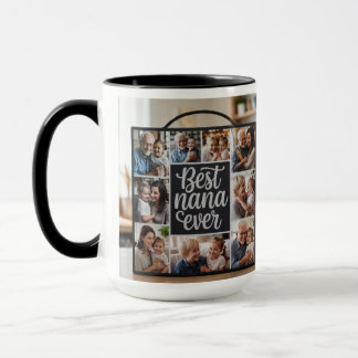 Best Nana Ever Personalised Photo Collage Mug – Cu