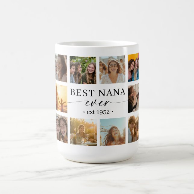 Best Nana Ever Photo Collage Mug Gift (Center)