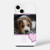 BEST NANA EVER PINK HEART TEXT PET DOG PHOTO