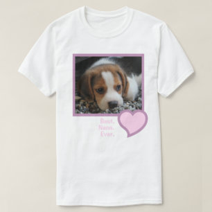 Best Nana Ever Pink Text Pet Dog Photo T-Shirt