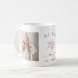 Best Nana Ever | Two Photo and Rose Gold Snowflake Coffee Mug<br><div class="desc">This simple and stylish holiday mug says "Best Nana Ever" in trendy,  handwritten grey script typography with a faux rose gold snowflake and a spot for her grandchild's name. There is also room to show off two of your favourite personal photos. The perfect Christmas gift for her!</div>