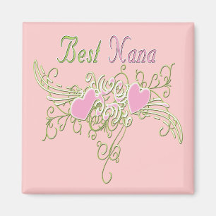 Best Nana Swirling Hearts Magnet