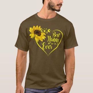 Best Nanny Ever Sunflower Gifts T-Shirt